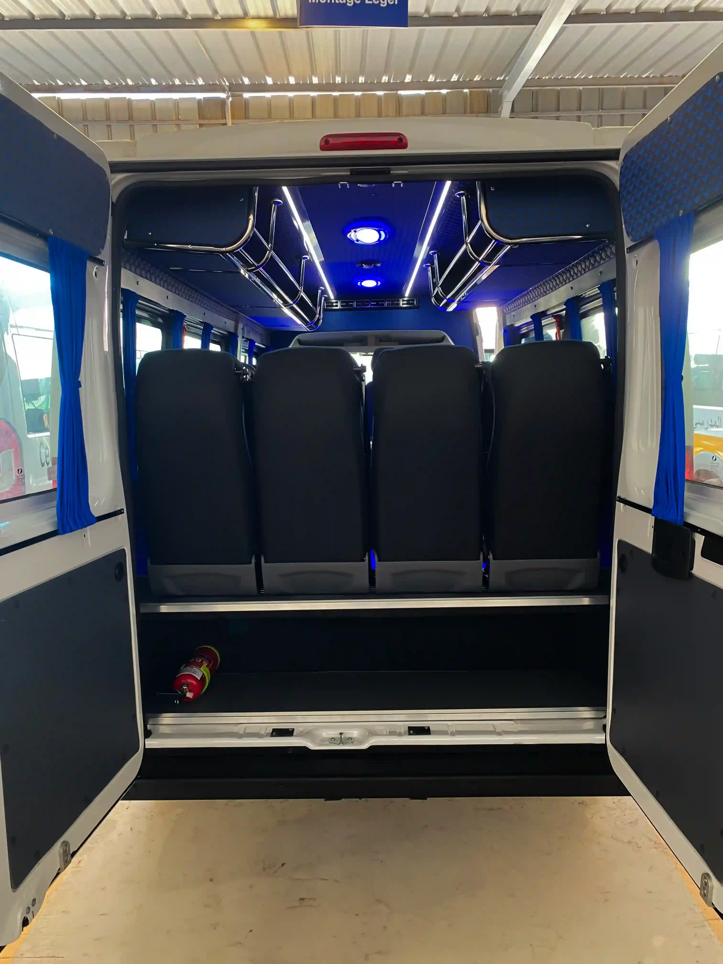 Exterior view of the OCP personnel transport vehicle.